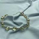 Pulseira Amarelo Ovais Com Riviera