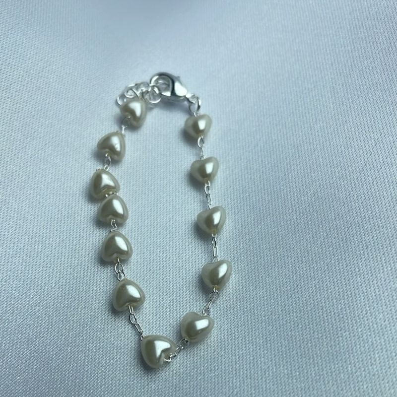 Pulseira Perola Coração