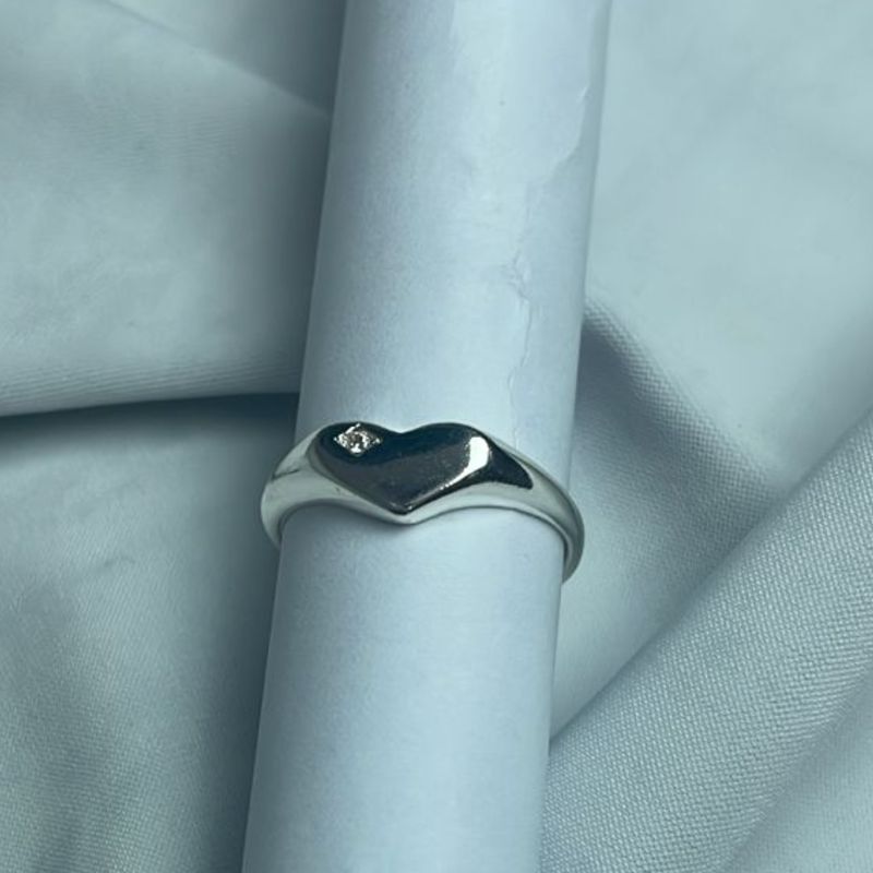 Anel Coração Liso