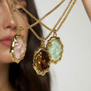 Colar Gota Orgânica Marrom