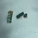 Brinco Riviera Baguete Aquamarine