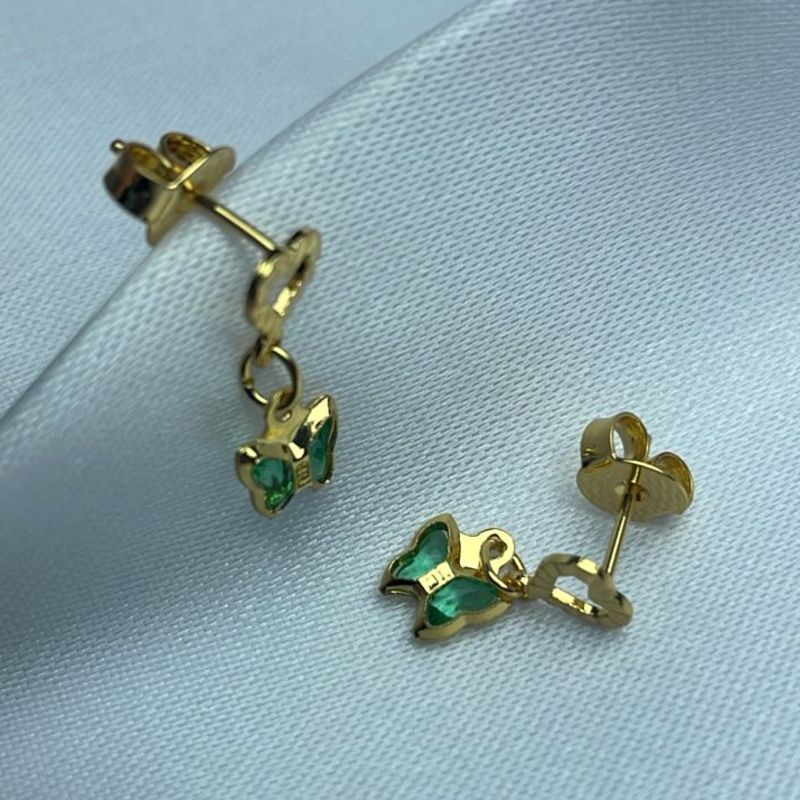 Brinco Borboleta Verde