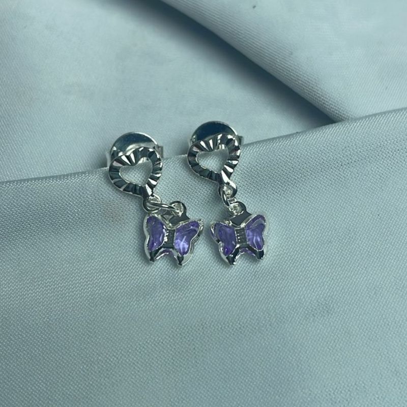 Brinco Borboleta Lilas