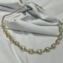 Colar Amarelo Ovais Com Riviera