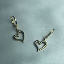Brinco Argola Coração Vazado