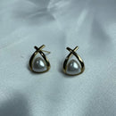 Brinco Triangular  Com Perola