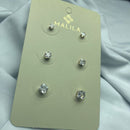 Brinco Trio Ponto de Luz Quadrado