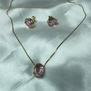 Conjunto Oval Rosa