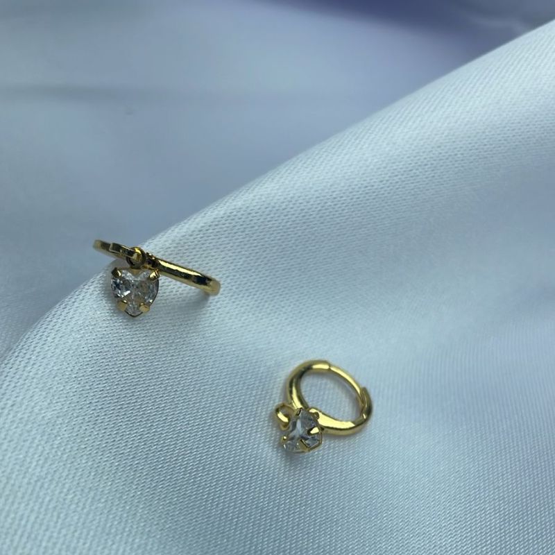 Brinco Argolinha Coração