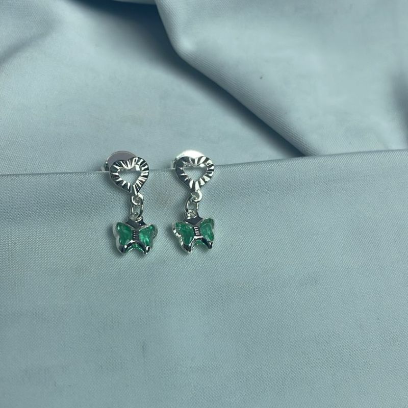 Brinco Borboleta Verde