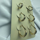 Brinco Trio Argola lisa Formato Vaso