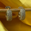 Brinco Argola 5 fileiras zircônia