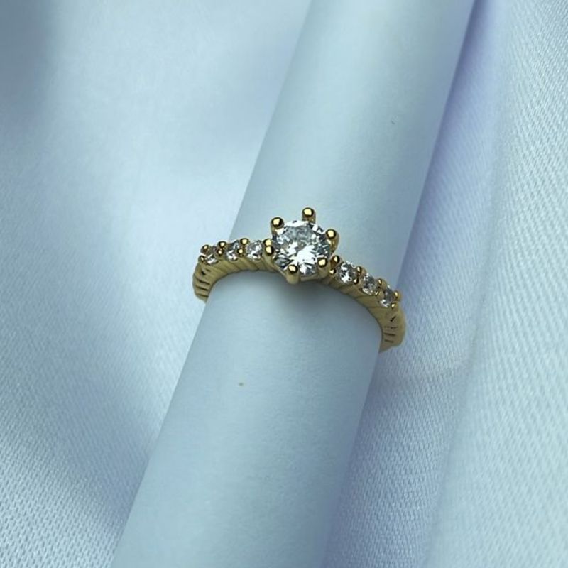 Anel Solitário Ponto de Luz