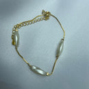 Pulseira Perola Baguete