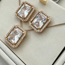 Conjunto Quadrado Zircônia Cristal