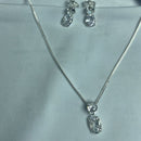 Conjunto pedra oval cristal