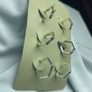 Brinco Trio Argola  Hexagonal