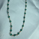 Colar Cristal Redondo Verde