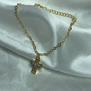 Pulseira Cruz Cravejado