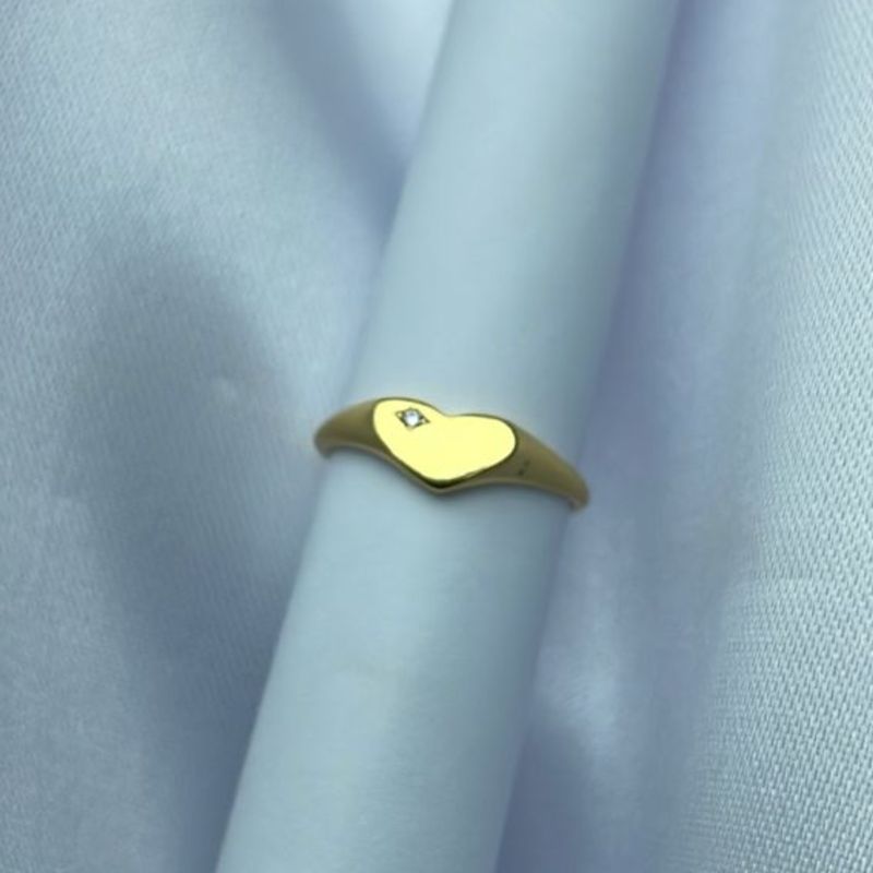 Anel Coração Liso