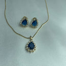 Conjunto Gota Azul Cravejada