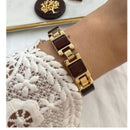 pulseira resinada marrom
