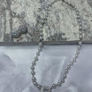 conjunto perola pingente coração