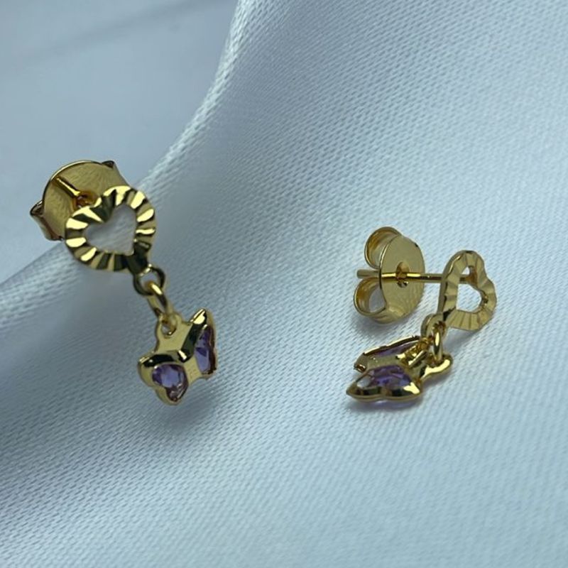 Brinco Borboleta Lilas